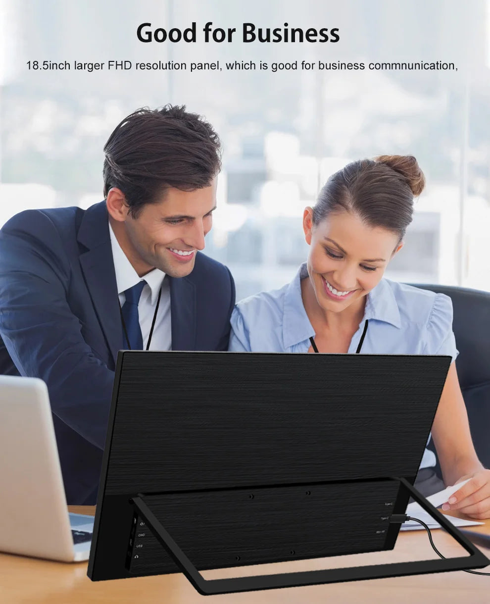 ZEUSLAP 18.5" Portable Touch Monitor | 100Hz, 100% sRGB, With Stand