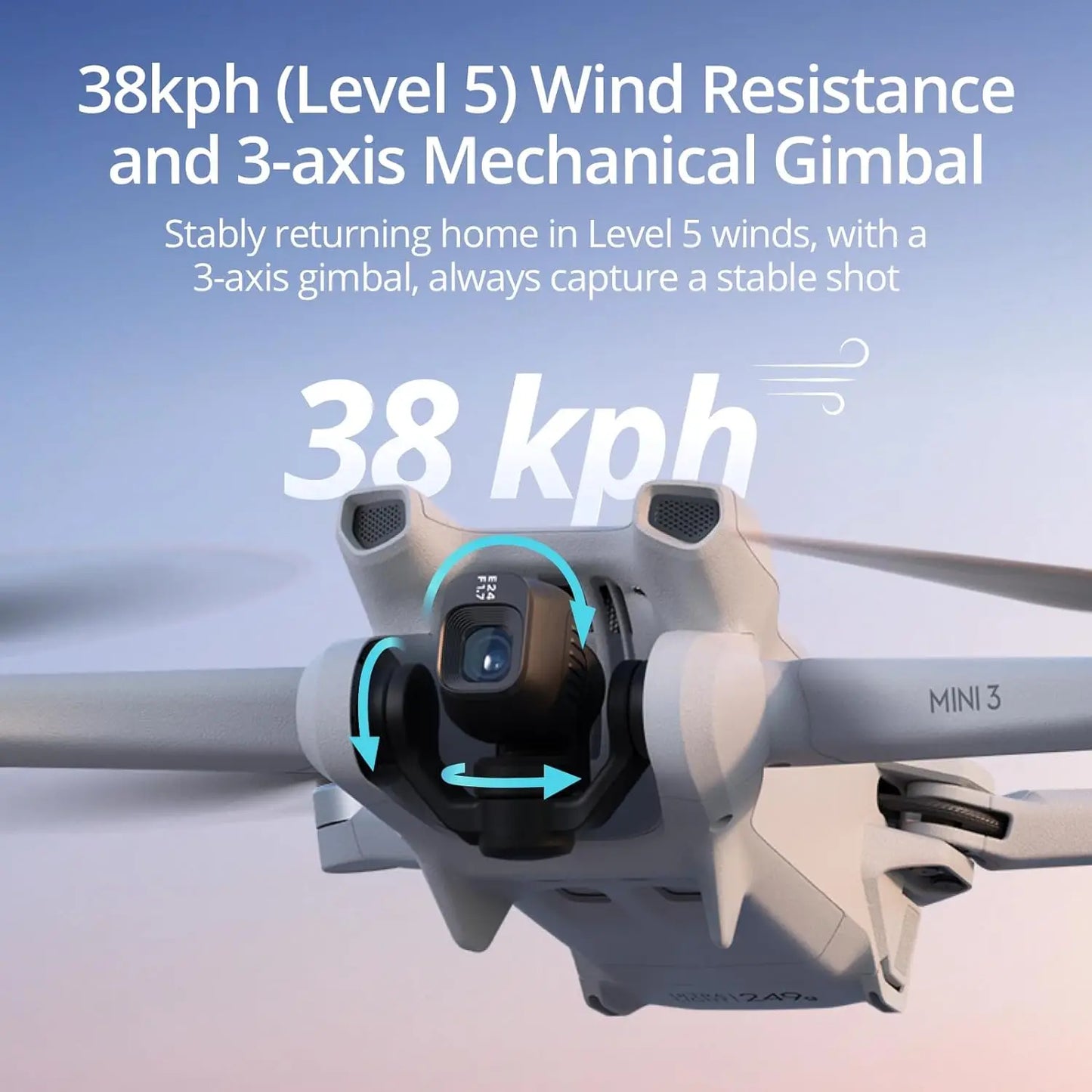 DJI Mini 3 lahek RC dron z RC‑N1 – 4K HDR video, 10 km domet prenosa