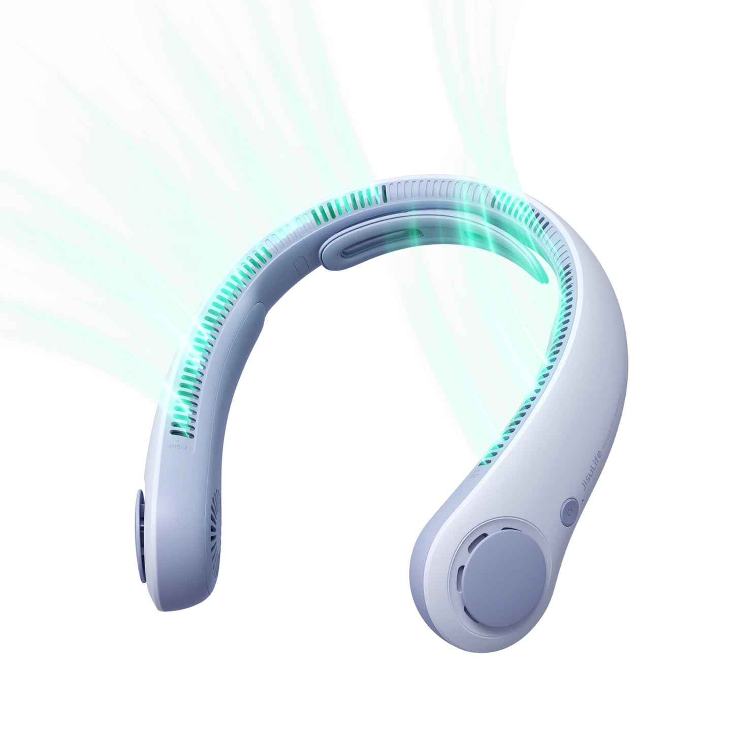 JISULIFE Nadgrajen prenosni vratni ventilator – 5000 mAh podaljšana baterija, profesionalna zasnova vratne opore