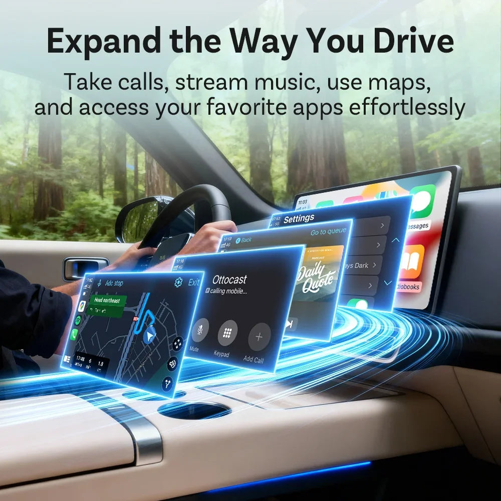 OTTOCAST Cube Mini brezžični Android Auto in CarPlay Dongle