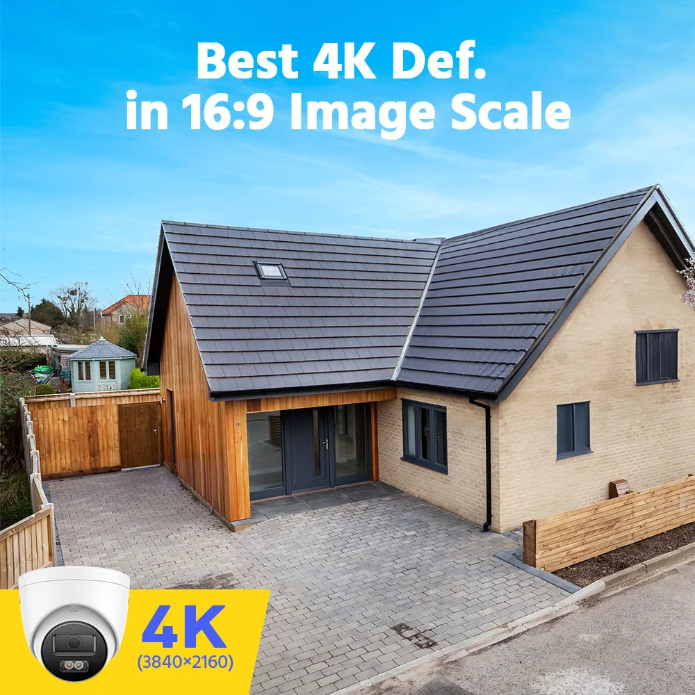 ANNKE 4K 8MP PoE CCTV sistem | 8-kanalni H.265+ NVR, 4× 8MP kamere, podpora za 128 GB TF kartico