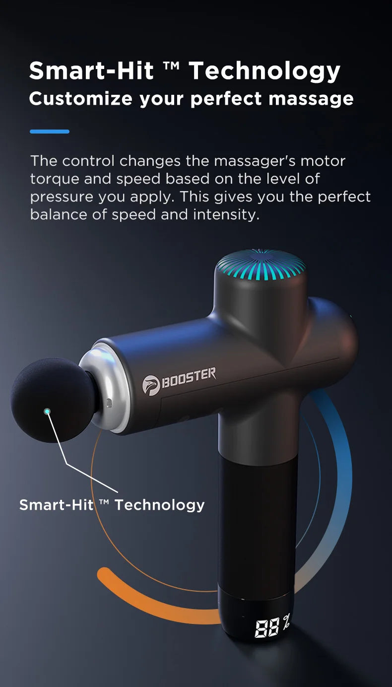 Booster Smart‑Hit masažna pištola – električni masažer za vrat in telo | Masažna pištola za globoko tkivo/fascijo
