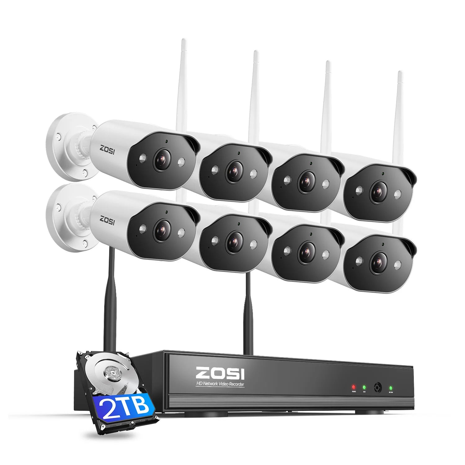 Varnostni kameri sistem Wi-Fi 6 ZOSI 2K – 3MP notranje/zunanje brezžične IP kamere z dvosmernim zvokom