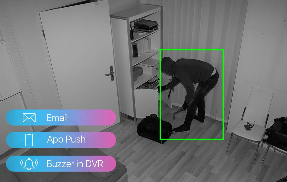 ZOSI 1080p 8-kanalni varnostni sistem CCTV za dom – H.265+ DVR z 2MP notranjimi/zunanji dome kamerami