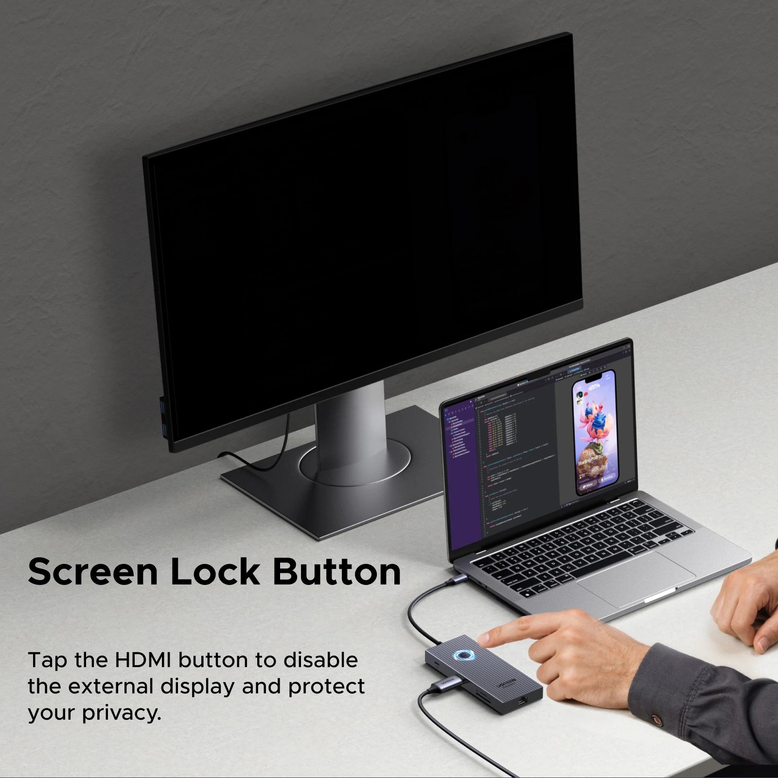 UGREEN 10Gbps USB-C zvezdišče s HDMI 4K60Hz, gigabitnim RJ45, PD100W, SD/TF in USB-A/C priključki