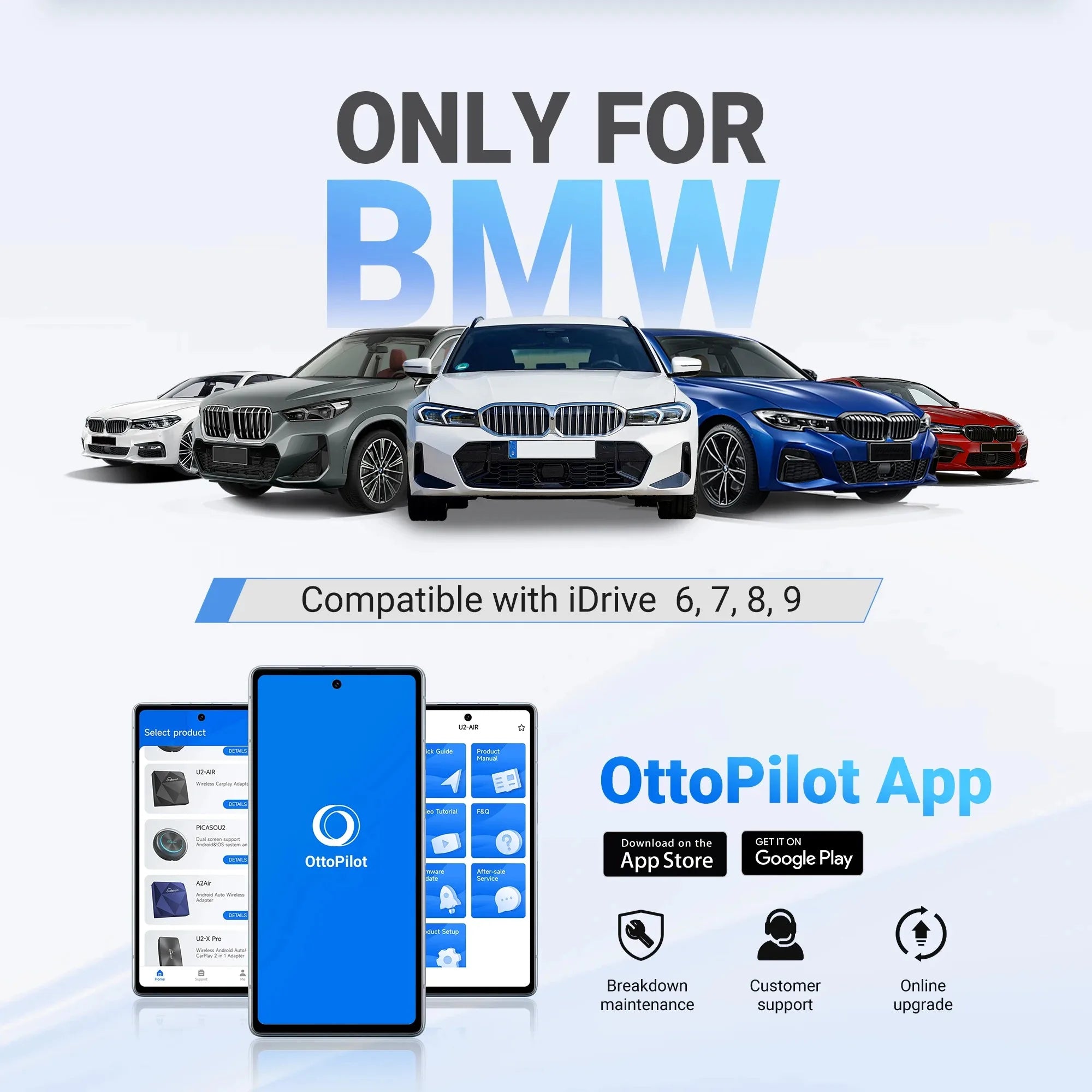 OTTOAIBOX i3 Android 13 Wireless CarPlay TV Box for BMW
