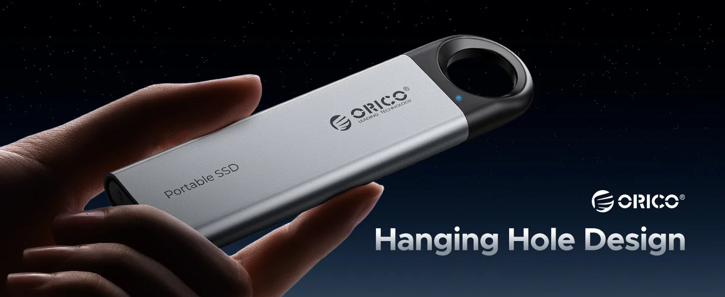 ORICO 1TB External SSD Up to 1050MB/S Hanging Hole Design Portable Solid State Drive Storage PSSD for Tablets Laptops C10