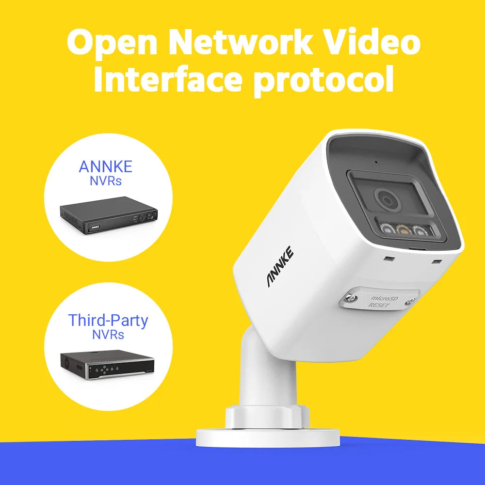ANNKE 8MP 4K PoE komplet nadzornih kamer Bullet | Nočni vid EXIR, IP67, e-poštna opozorila