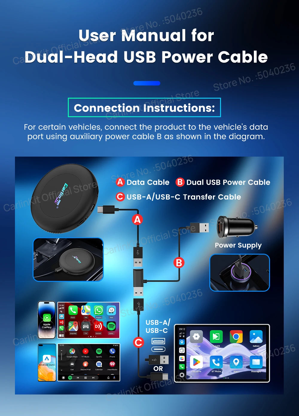 CarlinKit Ultra2 Android 15 8+128GB Wireless CarPlay AI Box