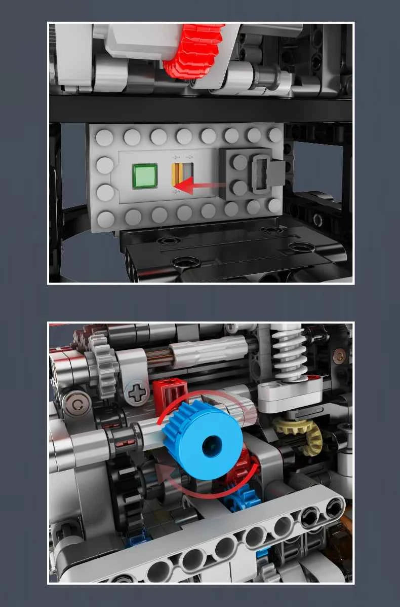 Mould King 10235 Motorized MMC L4 Engine Building Set | 4G63T Replica - Limetastore