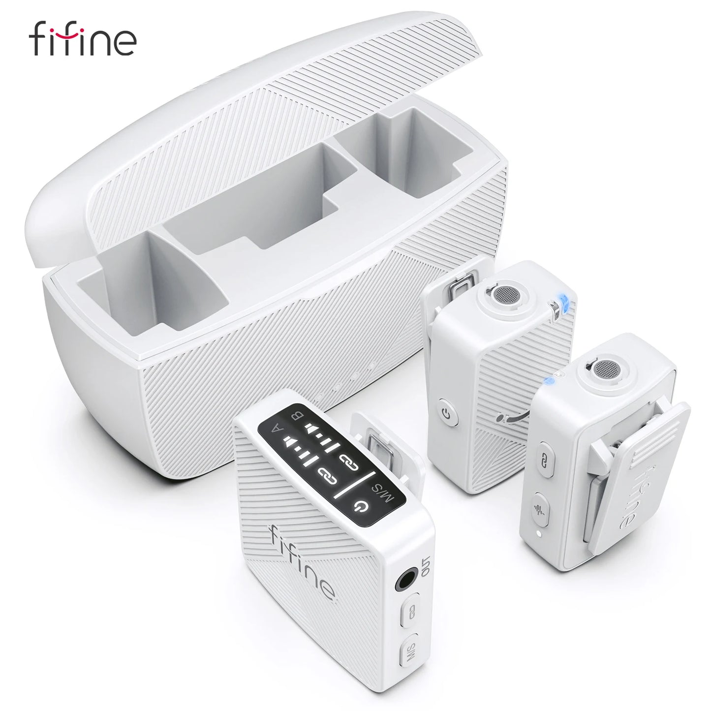 Brezžični mikrofon FIFINE M9 Dual Lavalier | 2,4 GHz mikrofon za telefon in kamero