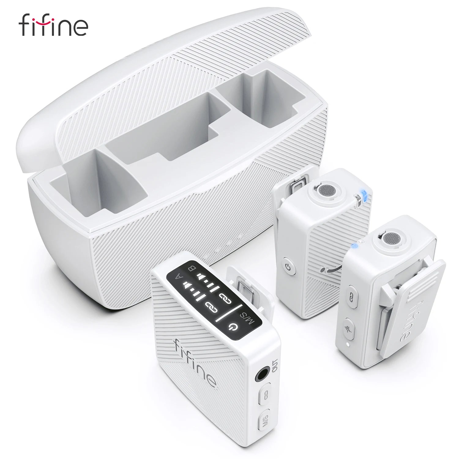 Brezžični mikrofon FIFINE M9 Dual Lavalier | 2,4 GHz mikrofon za telefon in kamero