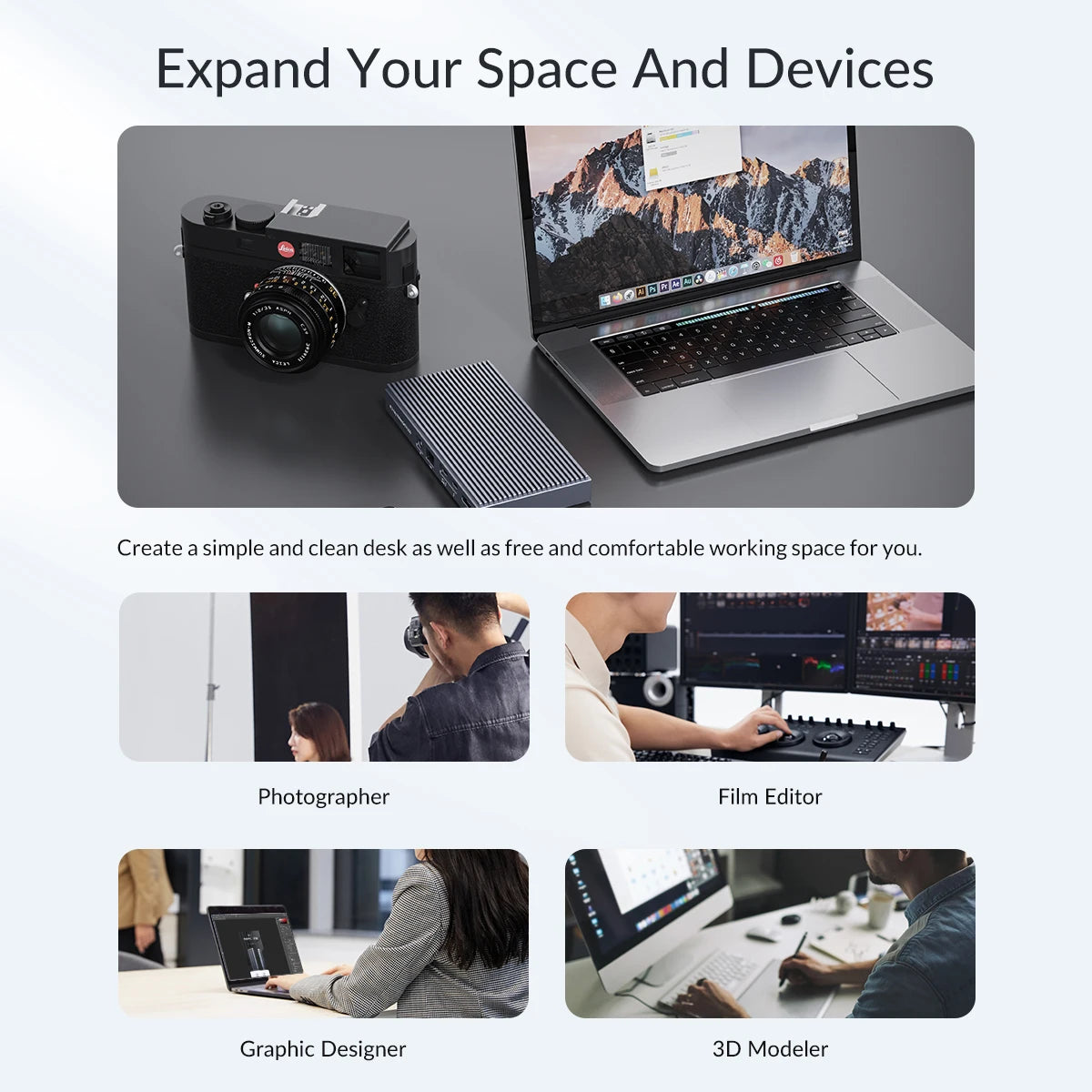 ORICO Thunderbolt 3 M.2 NVMe/NGFF ohišje za SSD priklopno postajo s 40Gbps USB‑C povezavo