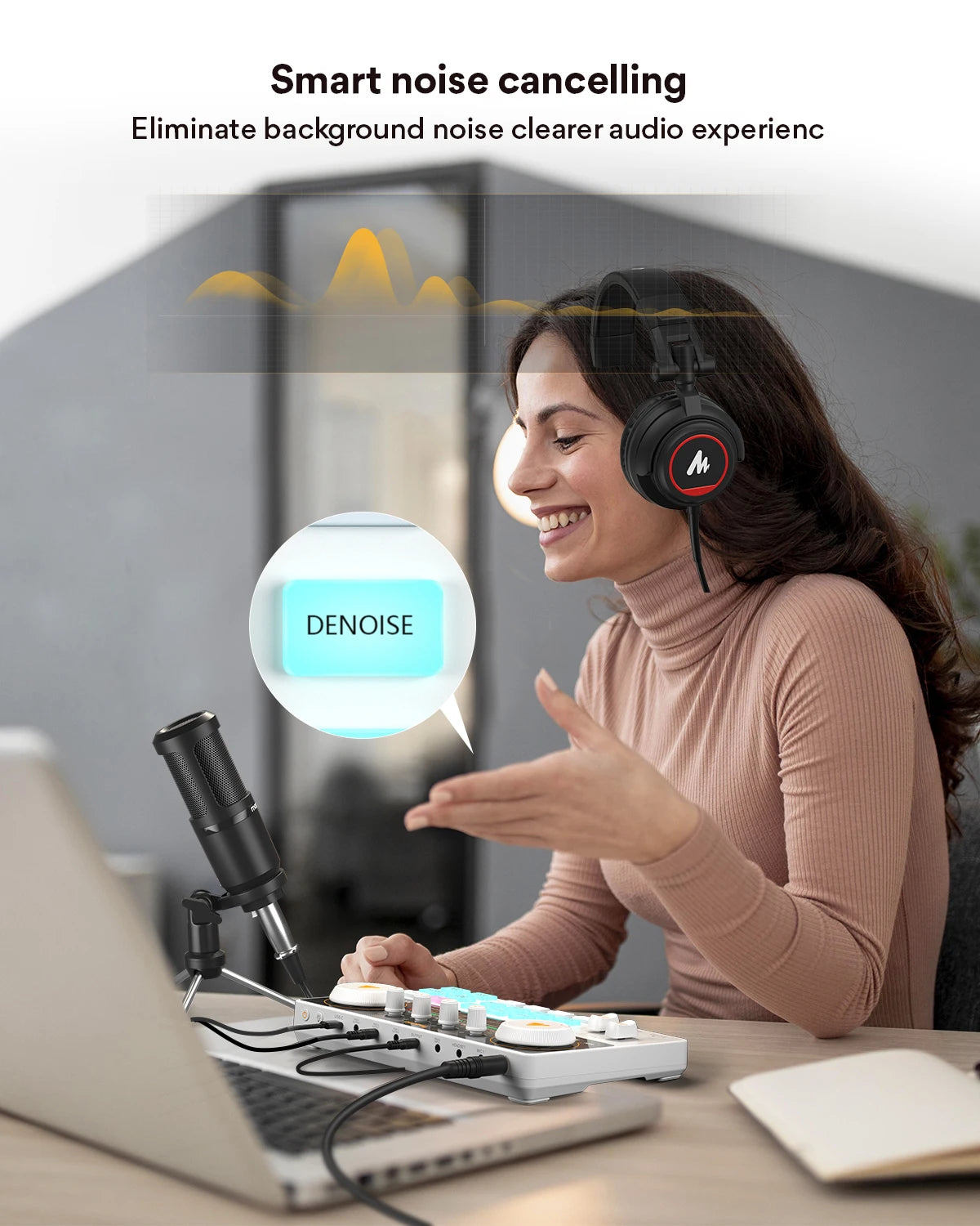 Komplet zvočne kartice in mikrofona Maono AM200-S1 | Vse-v-enem studio za pretakanje v živo