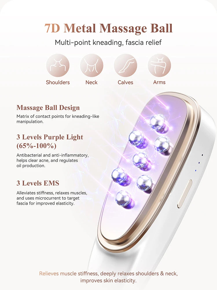 ANLAN Guasha Beauty Device Set for Facial Swelling Removal and Wrinkle Reduction - Dual-frequency EMS Hot Cold Massager - Limetastore