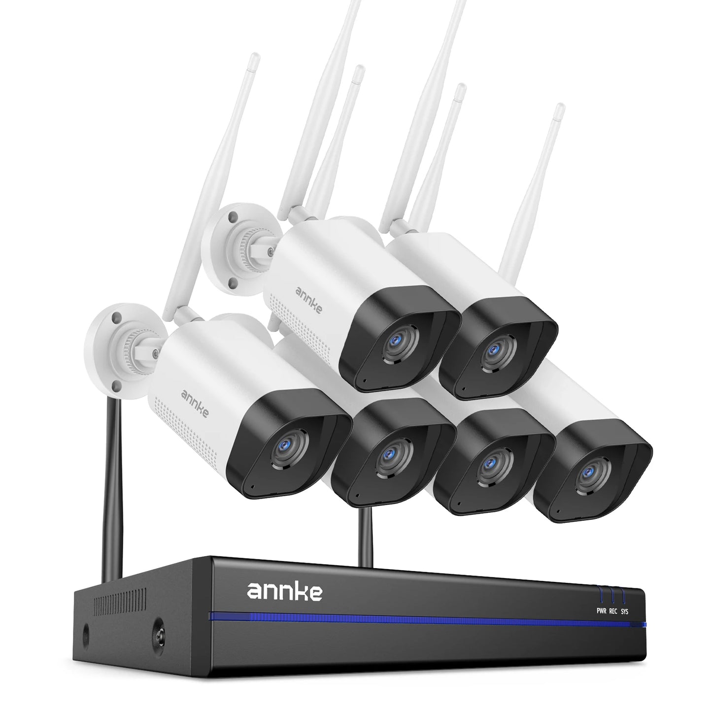 Brezžični sistem videonadzora ANNKE 8MP | 16-kanalni snemalnik NVR, 4K WiFi kamere, dvosmerni zvok