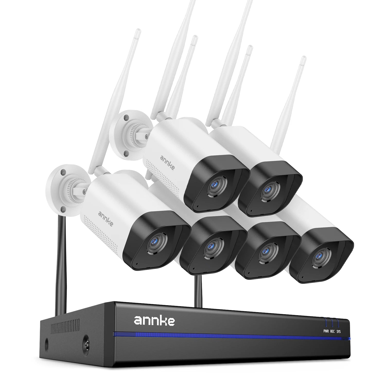 Brezžični sistem videonadzora ANNKE 8MP | 16-kanalni snemalnik NVR, 4K WiFi kamere, dvosmerni zvok