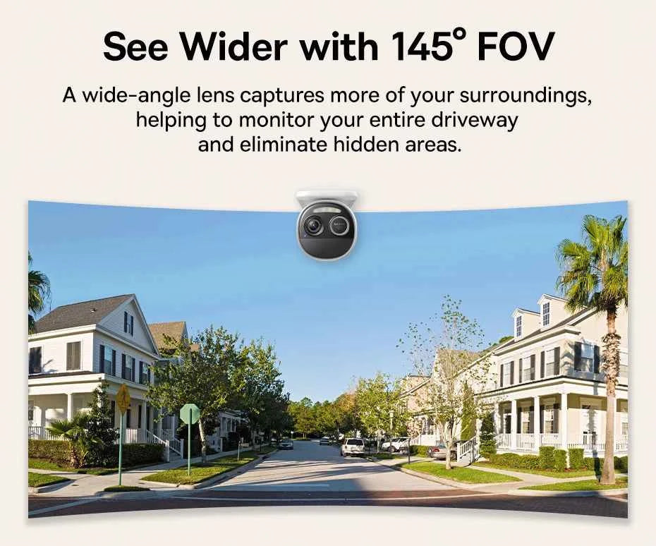 Baseus Security S2 Outdoor Camera 4K Clarity Solar Wireless Wifi Camera Smart Face ID IP67 Waterproof 145°FOV Smart App Control - Limetastore