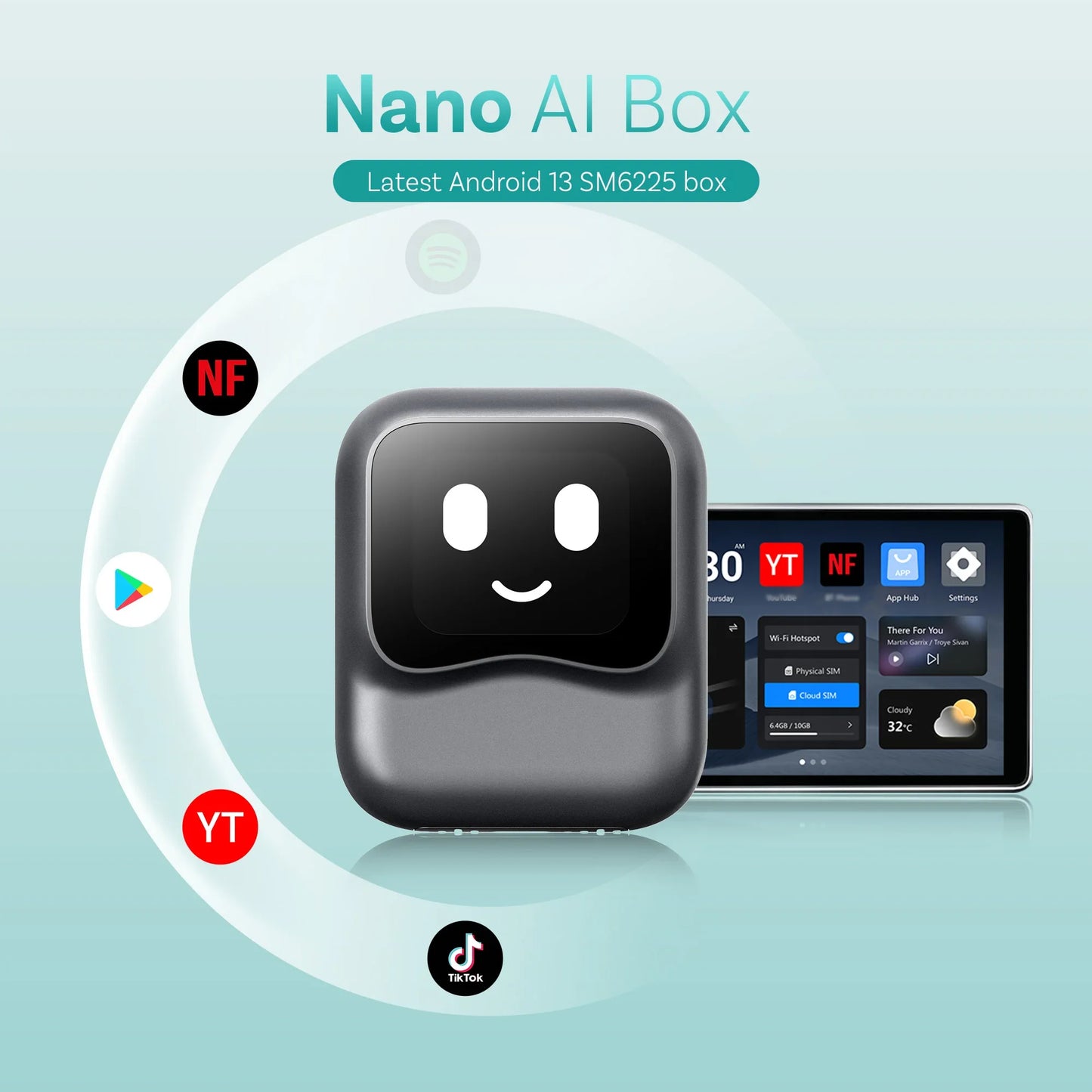 OTTOCAST Ottaibox Nano Android 13 brezžični CarPlay AI Box