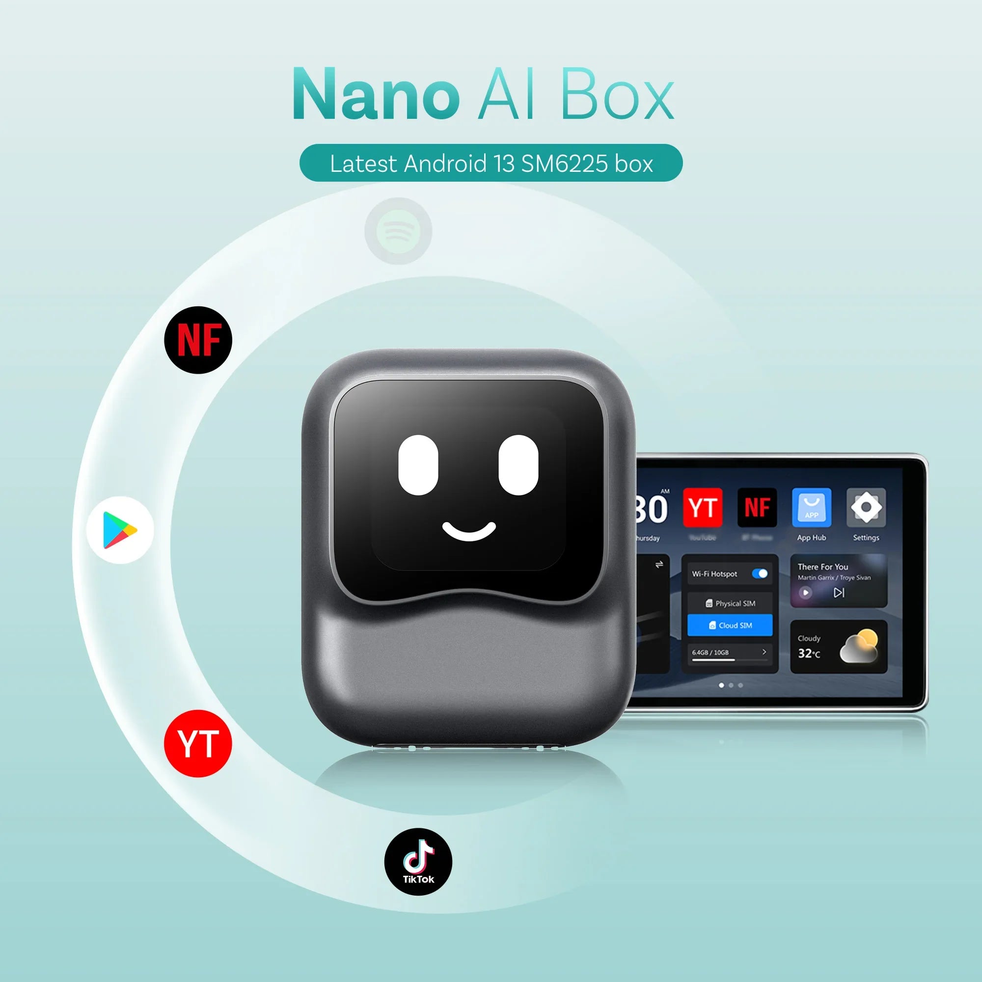 OTTOCAST Ottaibox Nano Android 13 brezžični CarPlay AI Box