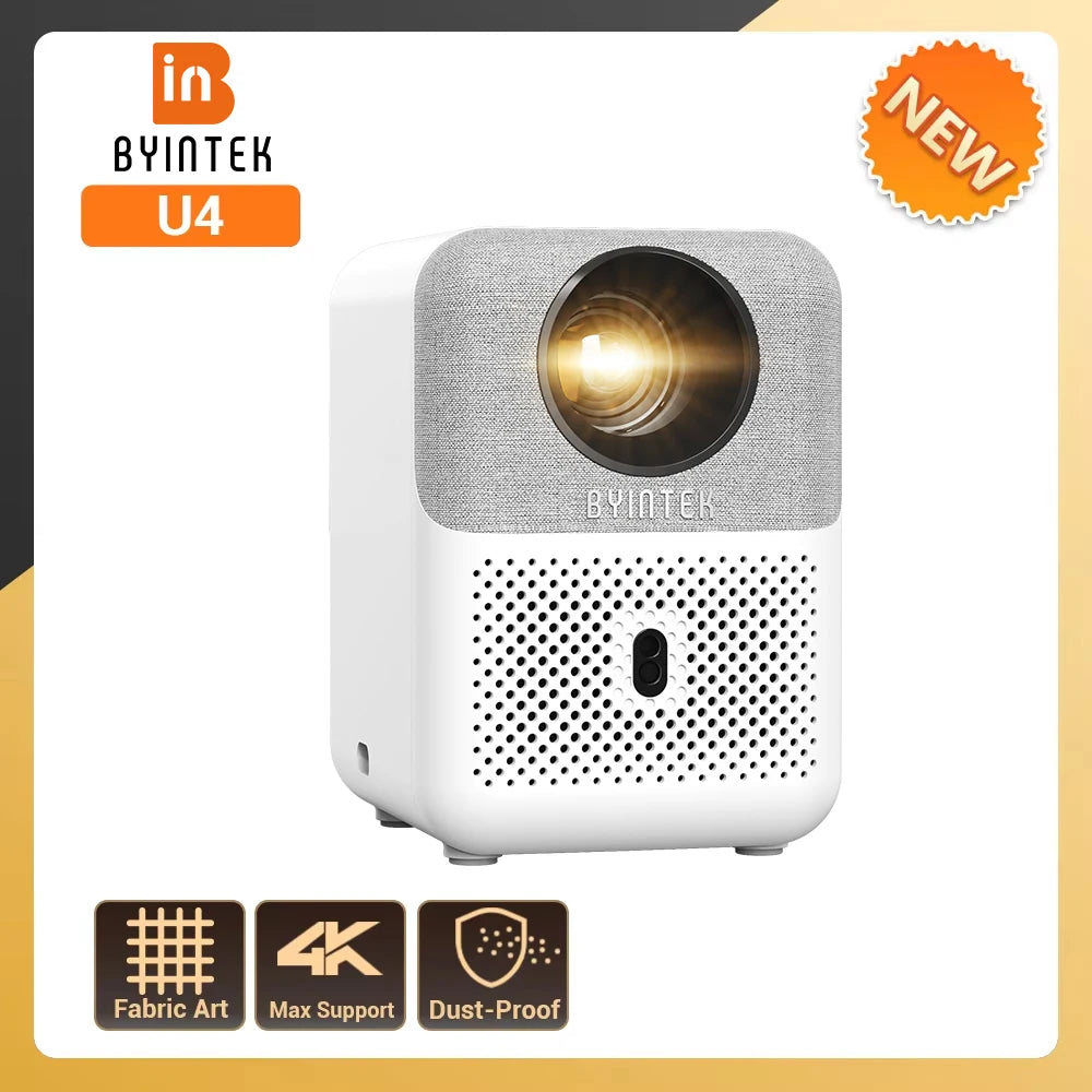 BYINTEK LOVE U4 Smart Projector | Native 1080P 4K Support | Mini Android Home Cinema