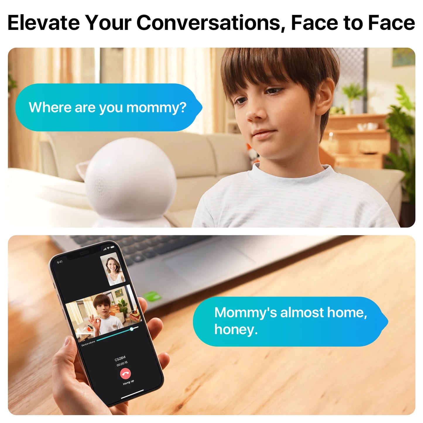 ZOSI Smart Baby Cam – WiFi PTZ Indoor Camera with AI Auto‑Tracking, 360° Panoramic View