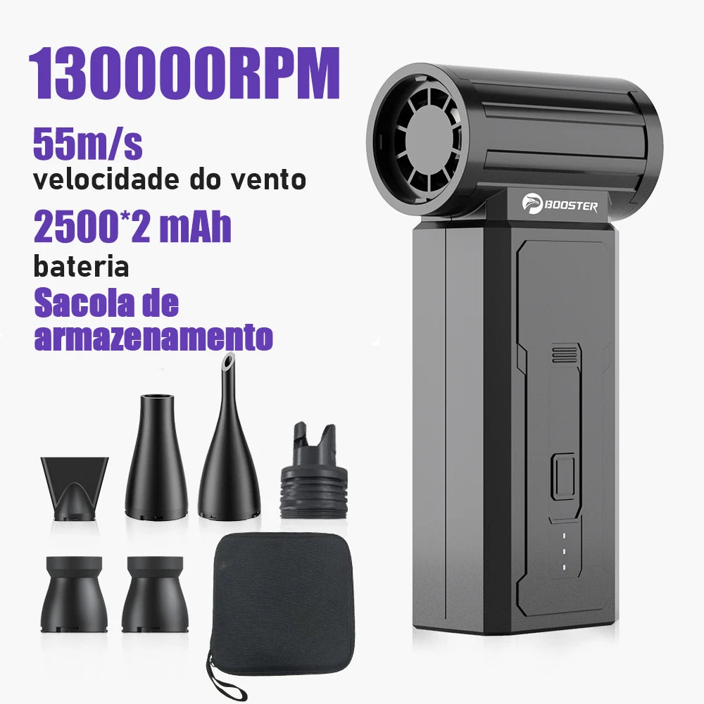 Booster W01 mini turbo ventilator – 100.000 vrt./min brezkrtačni reaktivni ventilator | Izjemno močan ročni pihalnik zraka