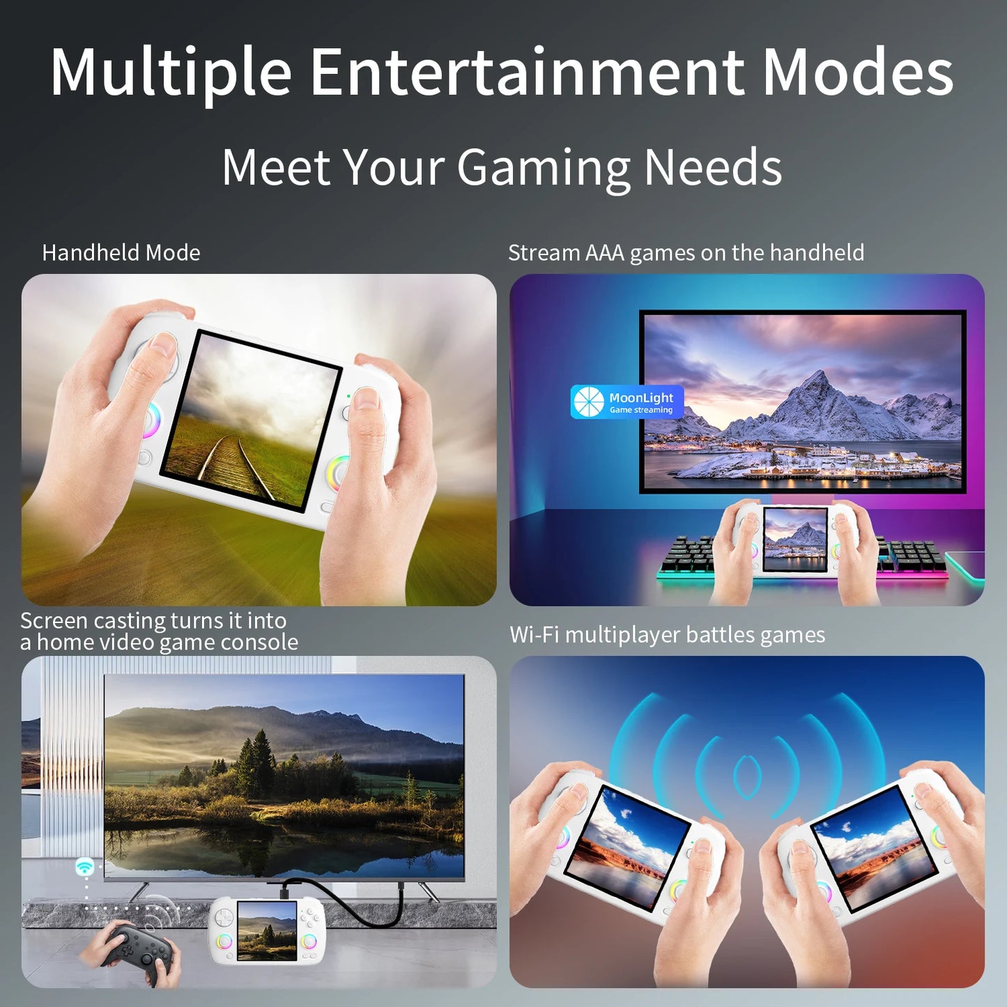 AMPOWN Anbernic RG CubeXX Handheld Game Players 3.95'' Touch Screen Linux 64-Bit Portable Video Game Console Retro Games GPD - Limetastore