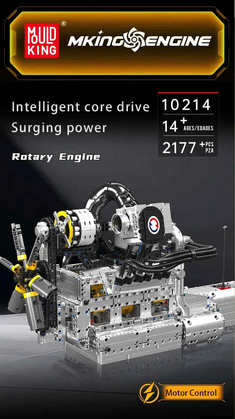 Mould King 10214 Motorized Rotary Piston Engine Building Set - Limetastore