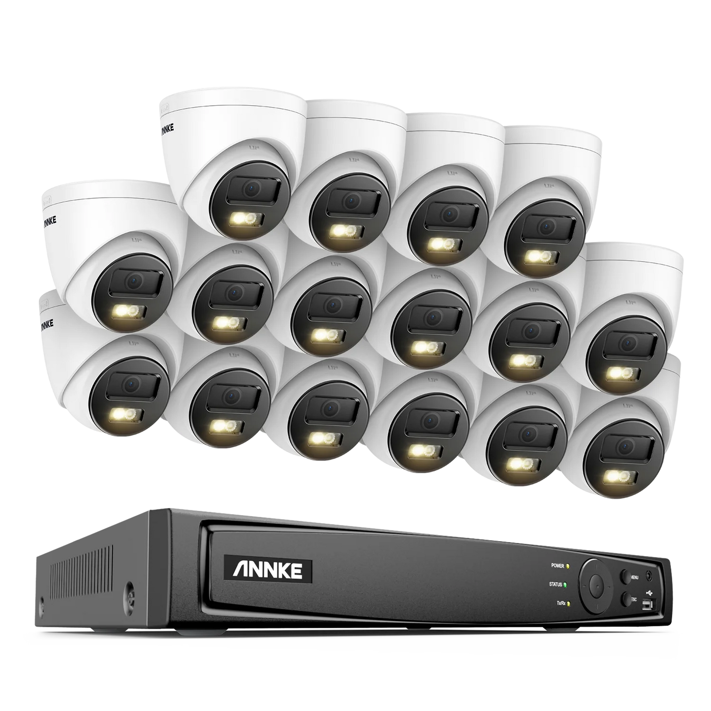 ANNKE 12MP 6K PoE CCTV sistem | 16-kanalni NVR, kamere z dvojno lučjo, zvok, zaznavanje ljudi in vozil