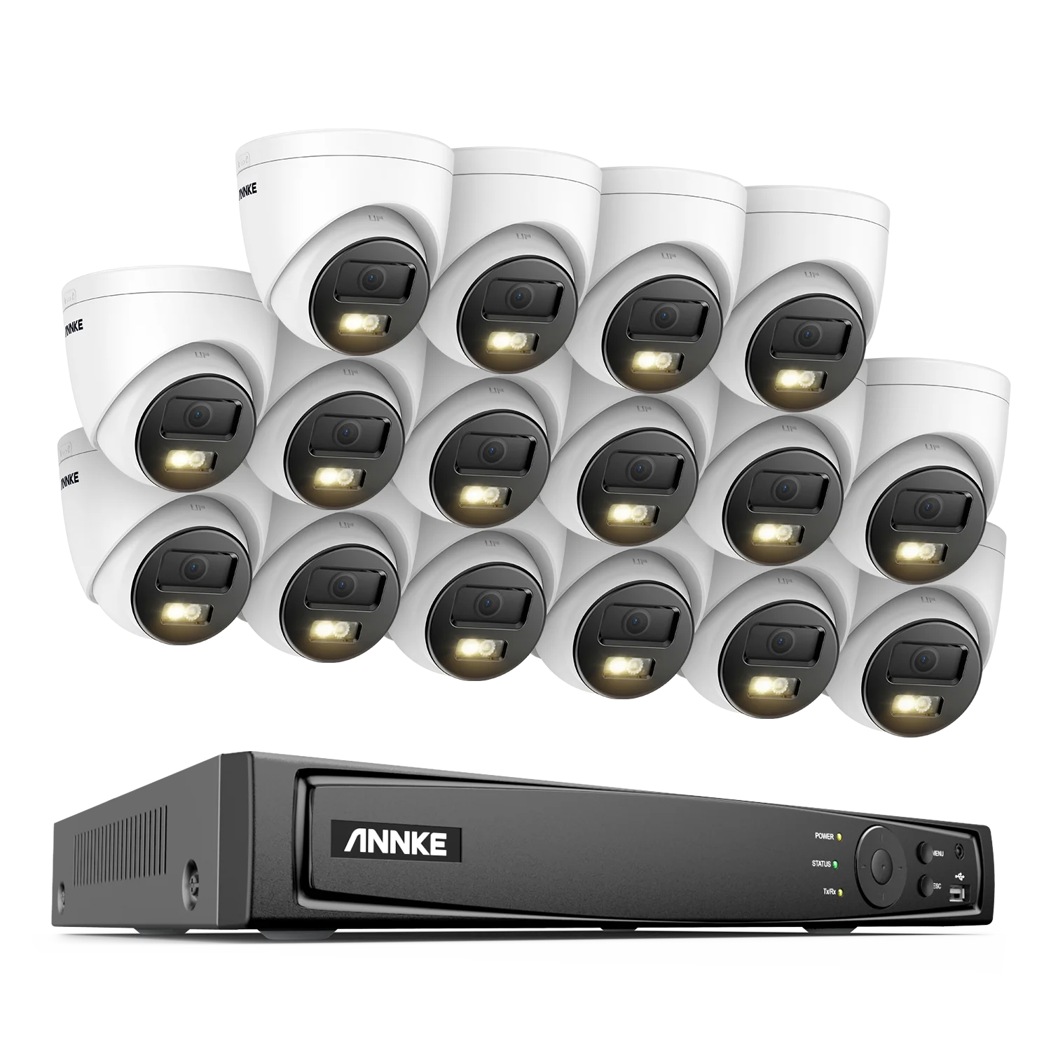 ANNKE 12MP 6K PoE CCTV sistem | 16-kanalni NVR, kamere z dvojno lučjo, zvok, zaznavanje ljudi in vozil