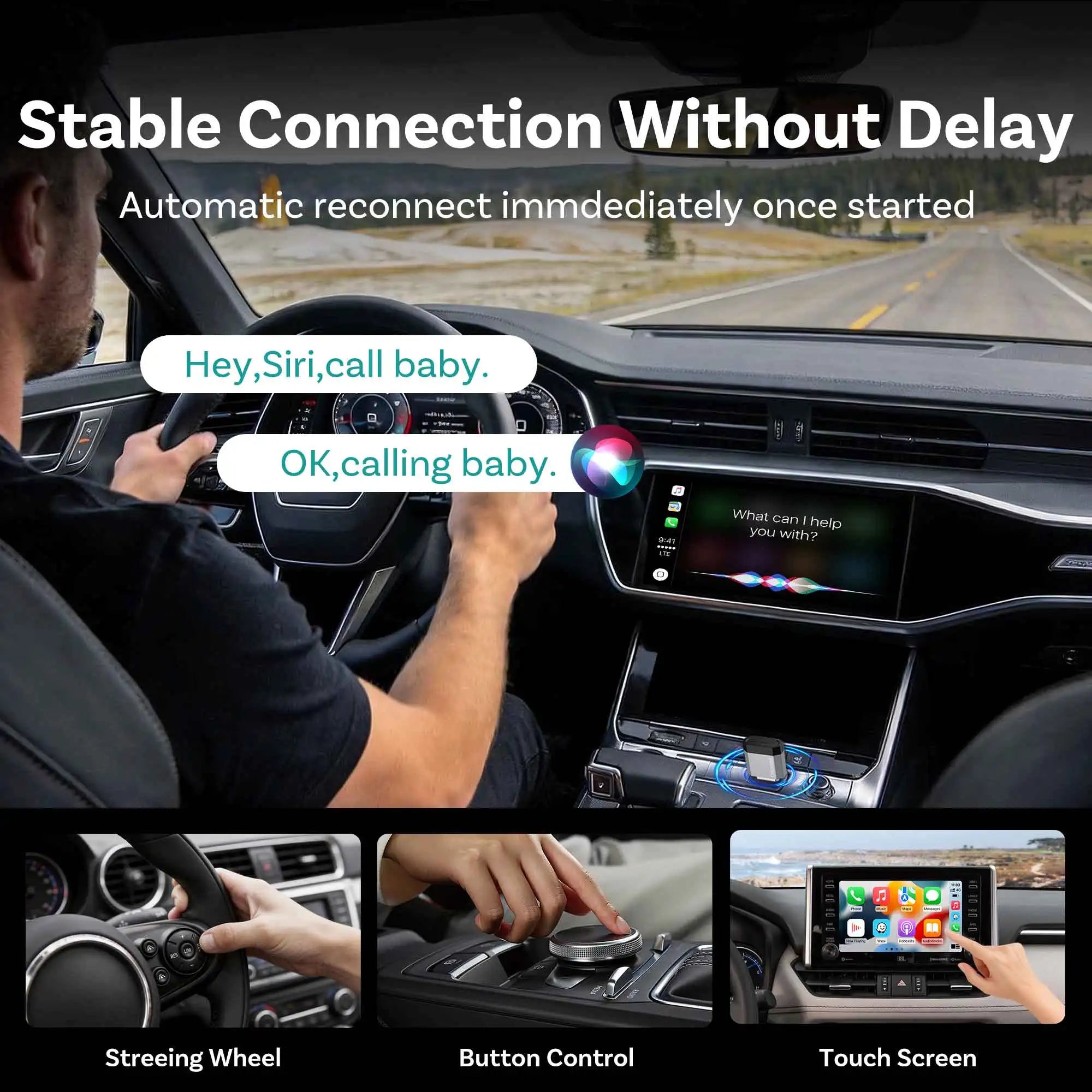 Brezžični adapter OTTOCAST Mini Nova CarPlay in Android Auto