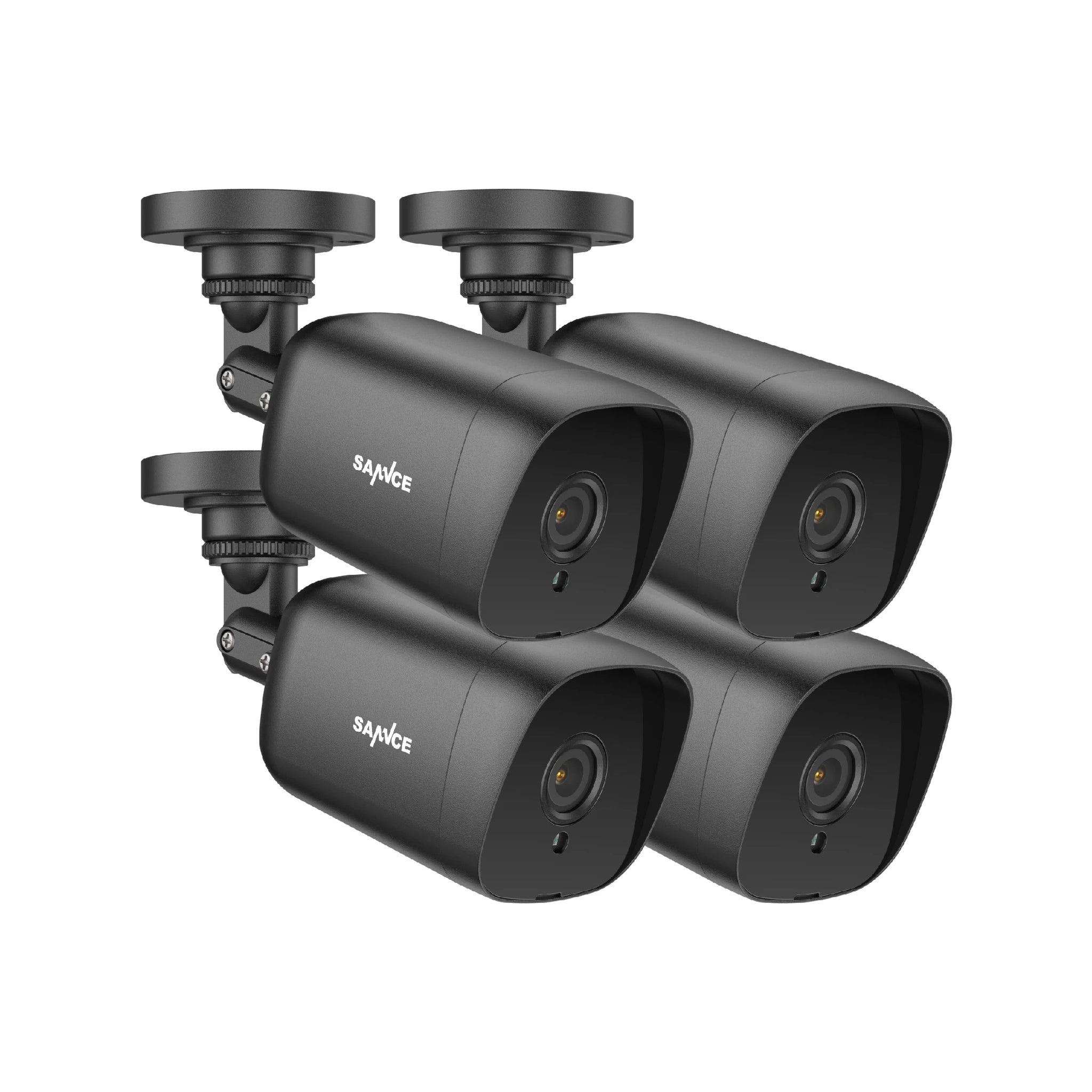 SANNCE 1080P 2MP TVI Cameras | IR Night Vision, Indoor/Outdoor, BNC Cable, 2/4‑Pack