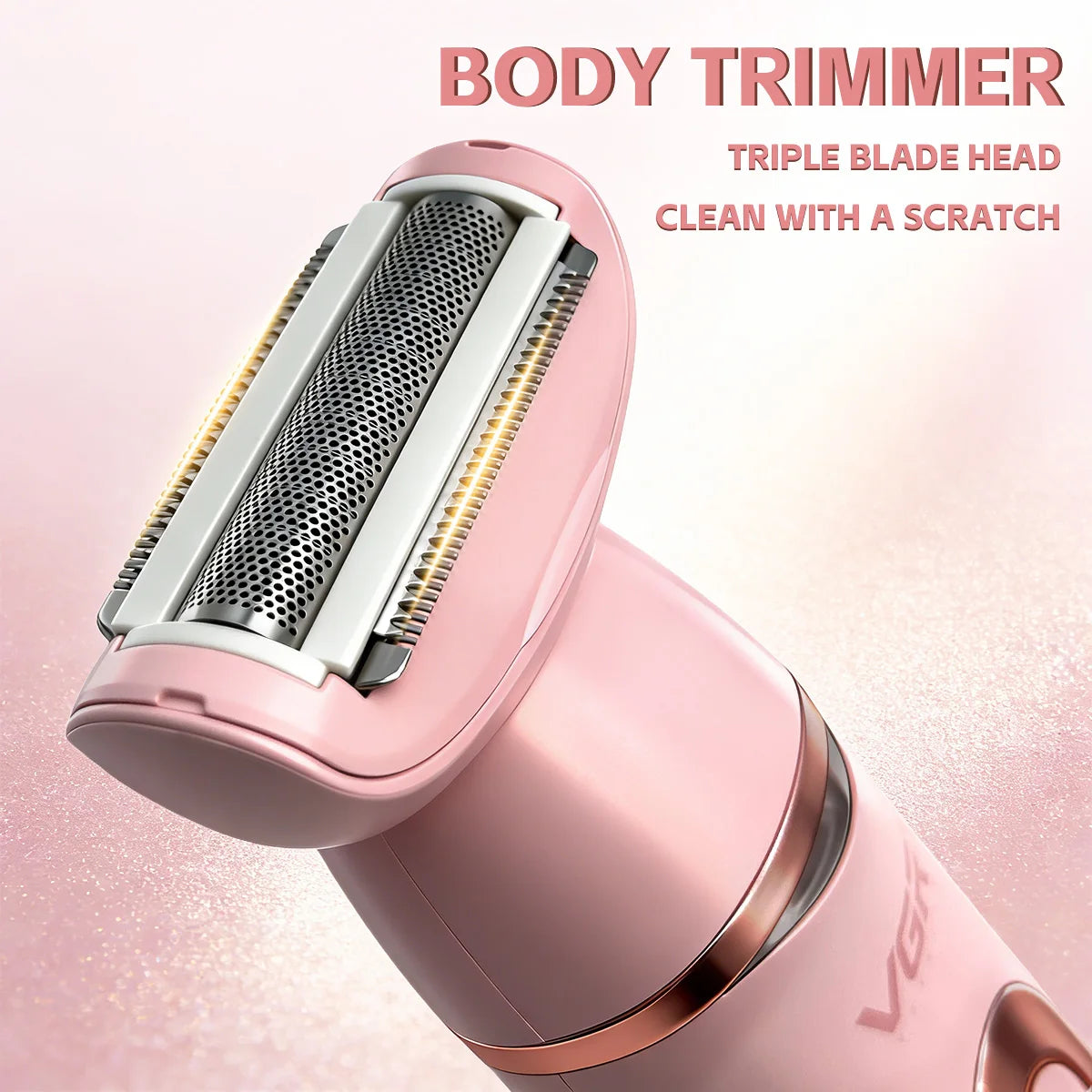VGR V-763 3-v-1 epilator za ženske IPX7 vodoodporen odstranjevalec dlak
