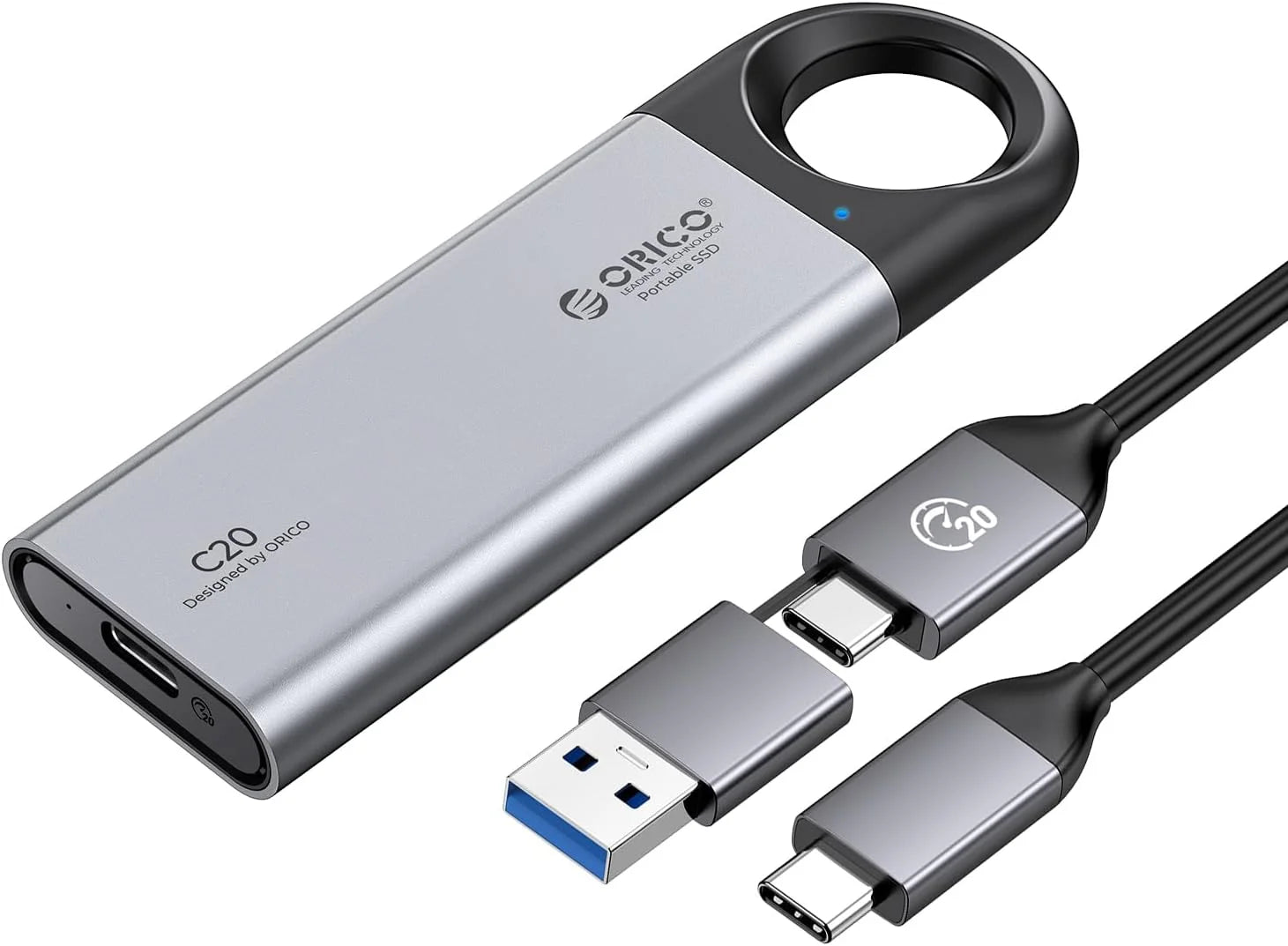 ORICO 1TB External SSD Up to 1050MB/S Hanging Hole Design Portable Solid State Drive Storage PSSD for Tablets Laptops C10
