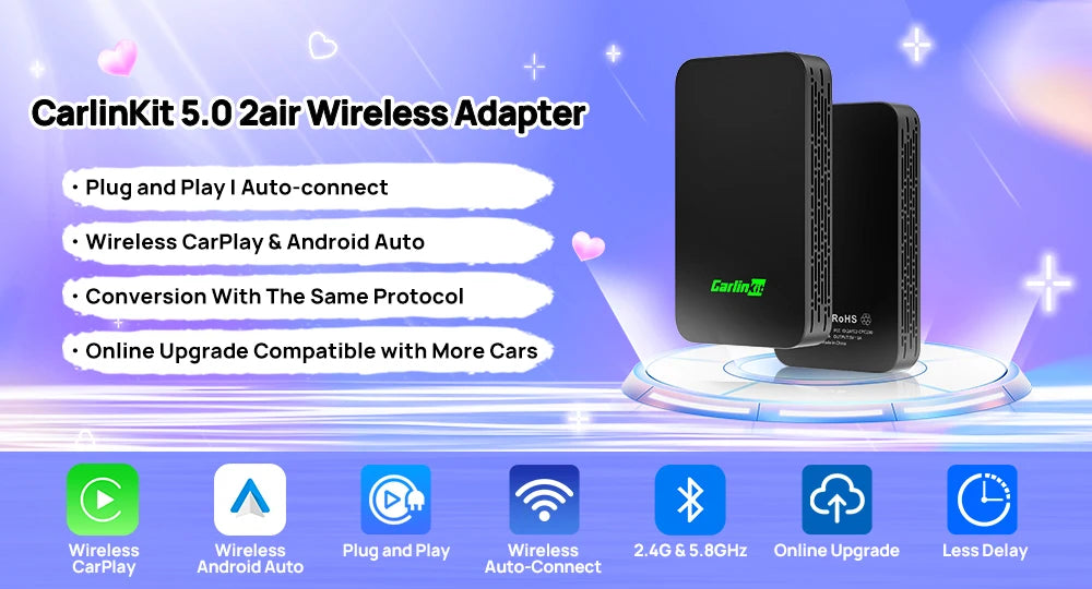 CarlinKit Tbox-Ultra Android 15 8+128GB Brezžični CarPlay AI Box