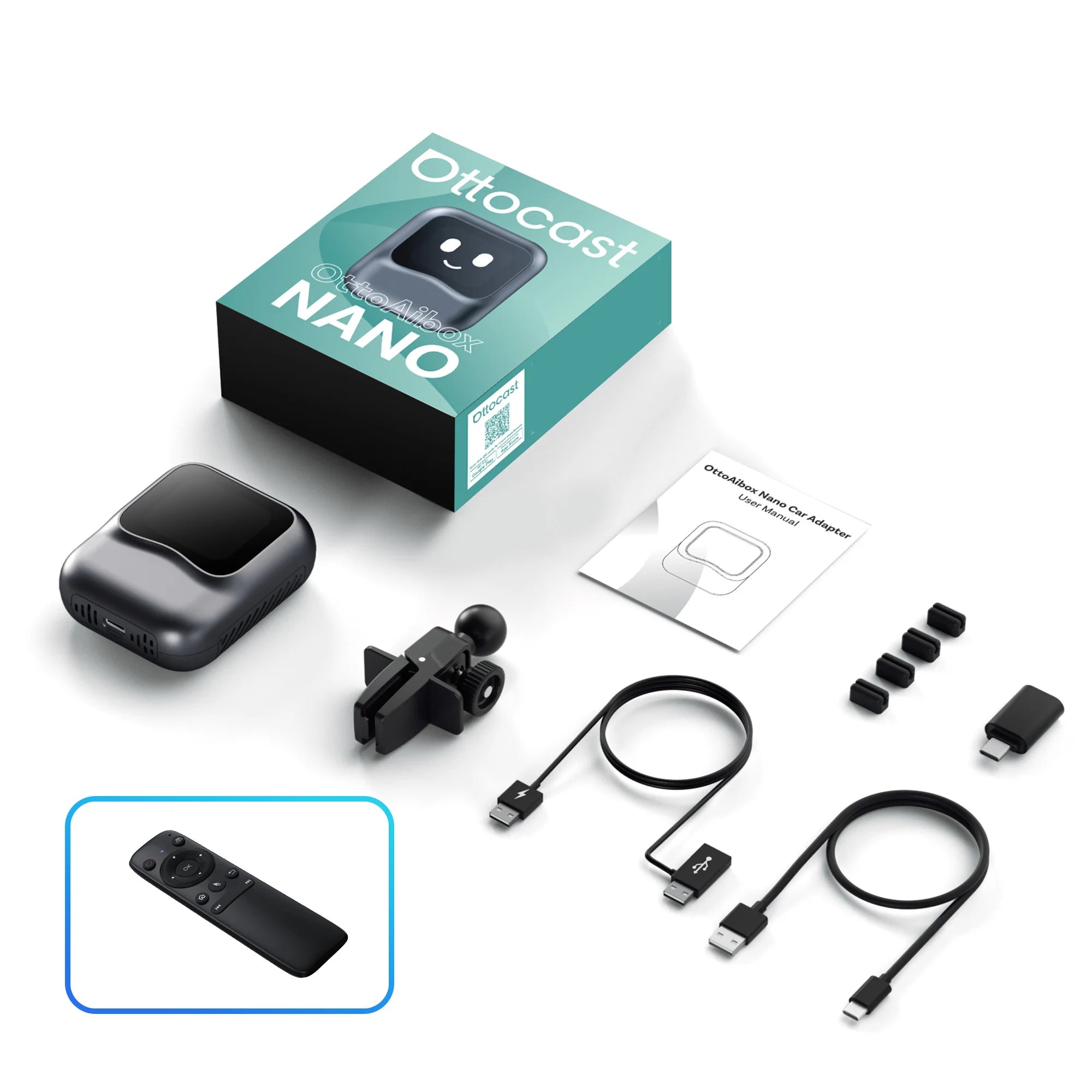 OTTOCAST NanoAI Android 13 Brezžični CarPlay AI Box 128GB
