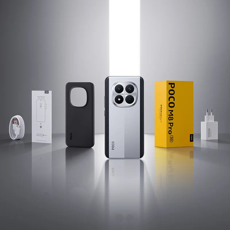 【World Premiere】POCO M8 Pro 5G Smartphone Global Version Snapdragon® 7s Gen 4 Octa core 6500mAh battery 100W HyperCharge  6.83" CrystalRes 1.5K AMOLED display 50MP Camera NFC - Limetastore