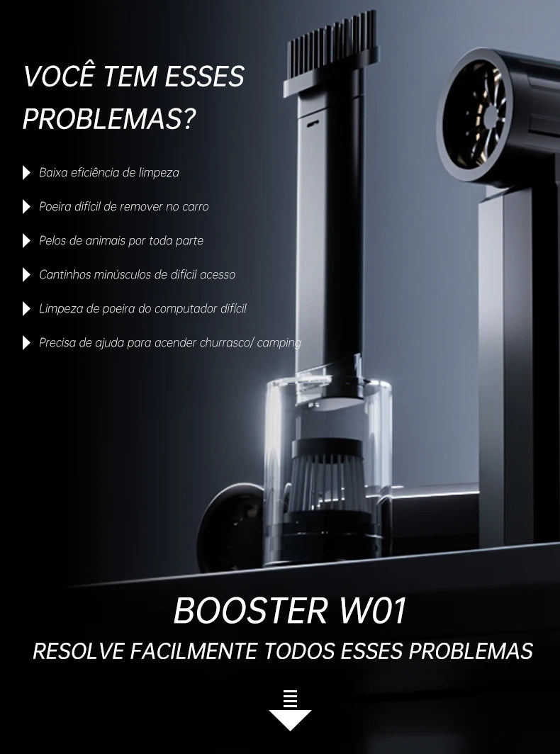 Booster W01 mini turbo ventilator – 100.000 vrt./min brezkrtačni reaktivni ventilator | Izjemno močan ročni pihalnik zraka