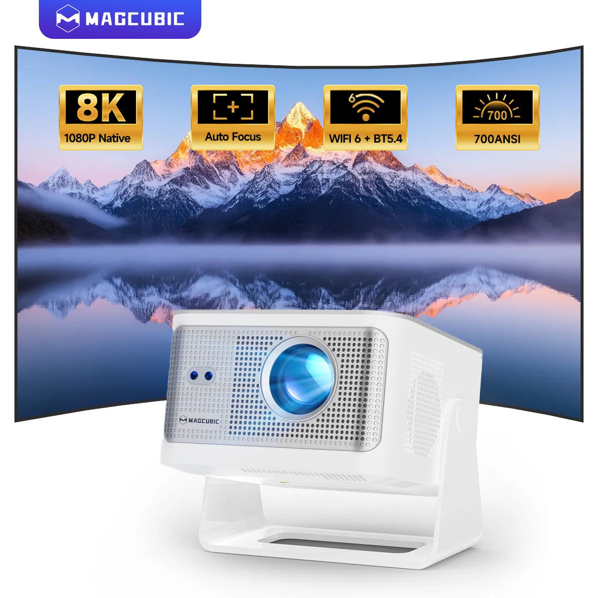 Magcubic HY350 Max Smart Projector | 900 ANSI 1080P | Android 14 & 8K Support