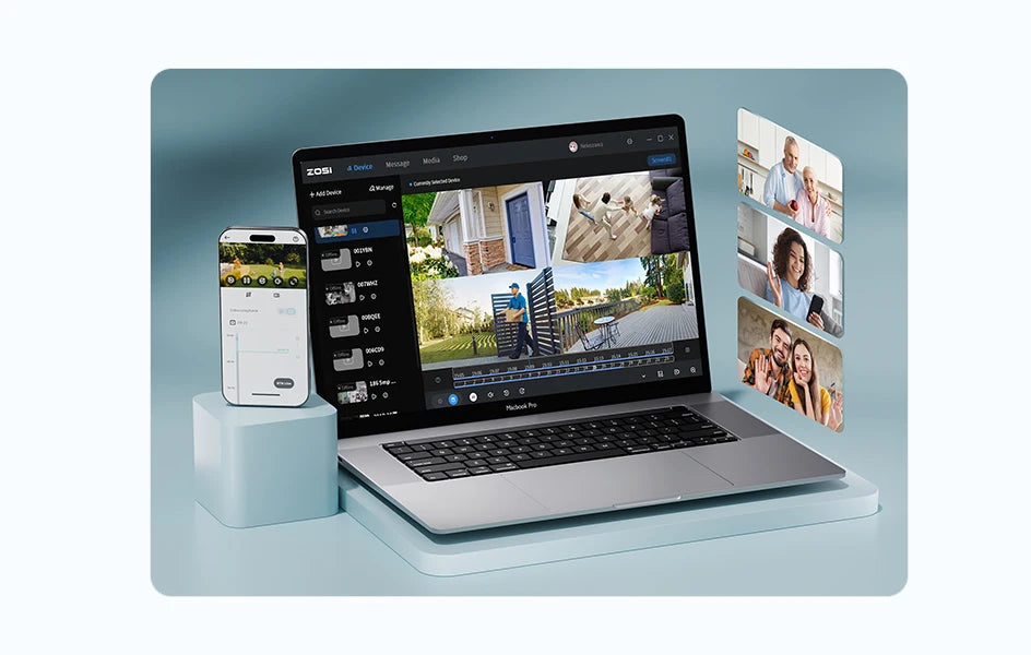 Varnostni kamerov sistem ZOSI 4K PoE NVR z 8MP vodoodpornimi žičnimi PoE kamerami H.265+ 4K/8MP 8-kanalni CCTV NVR za 24/7 nadzor doma