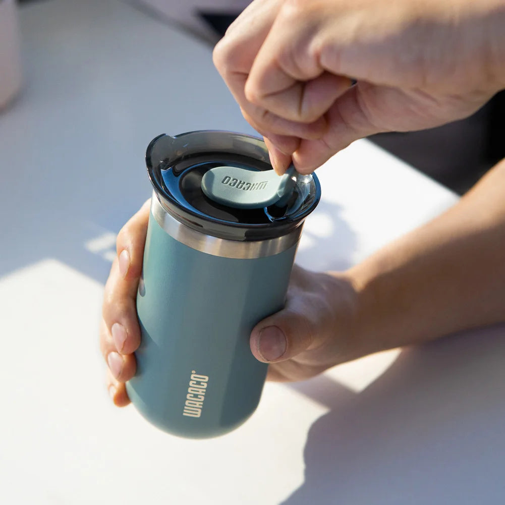 Wacaco Octaroma vakuumska izolirana skodelica za kavo – dvostenska potovalna termovka iz nerjavečega jekla z nepropustnim pokrovom, 180 ml / 300 ml / 450 ml termo skodelica