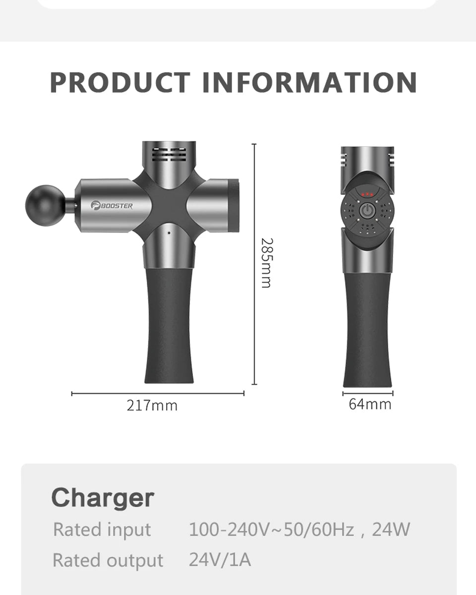 Booster Pro 3 – profesionalna masažna pištola za globoko tkivo | stimulator mišic, tih tolkalni masažer