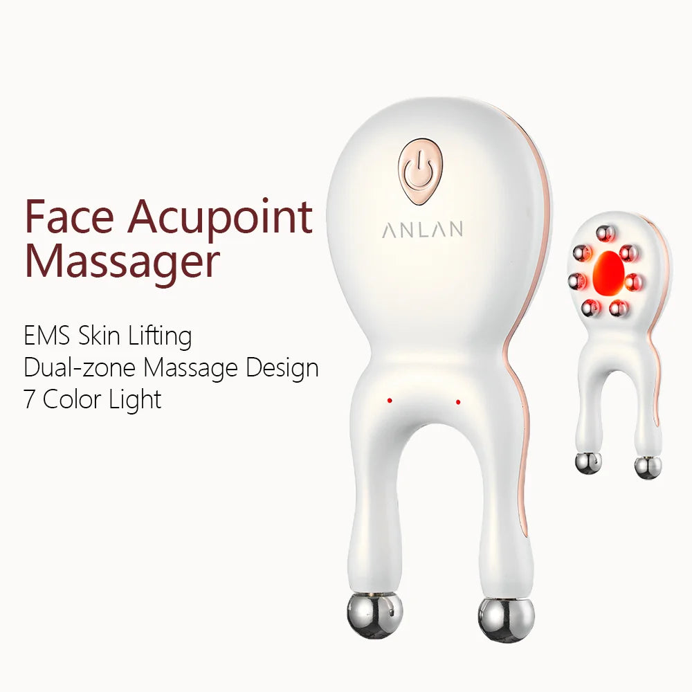 ANLAN Eye Massager with 7-Color LED Light Therapy for Facial Lifting, Puffiness Reduction, Anti-Aging, and Skin Tightening - Limetastore