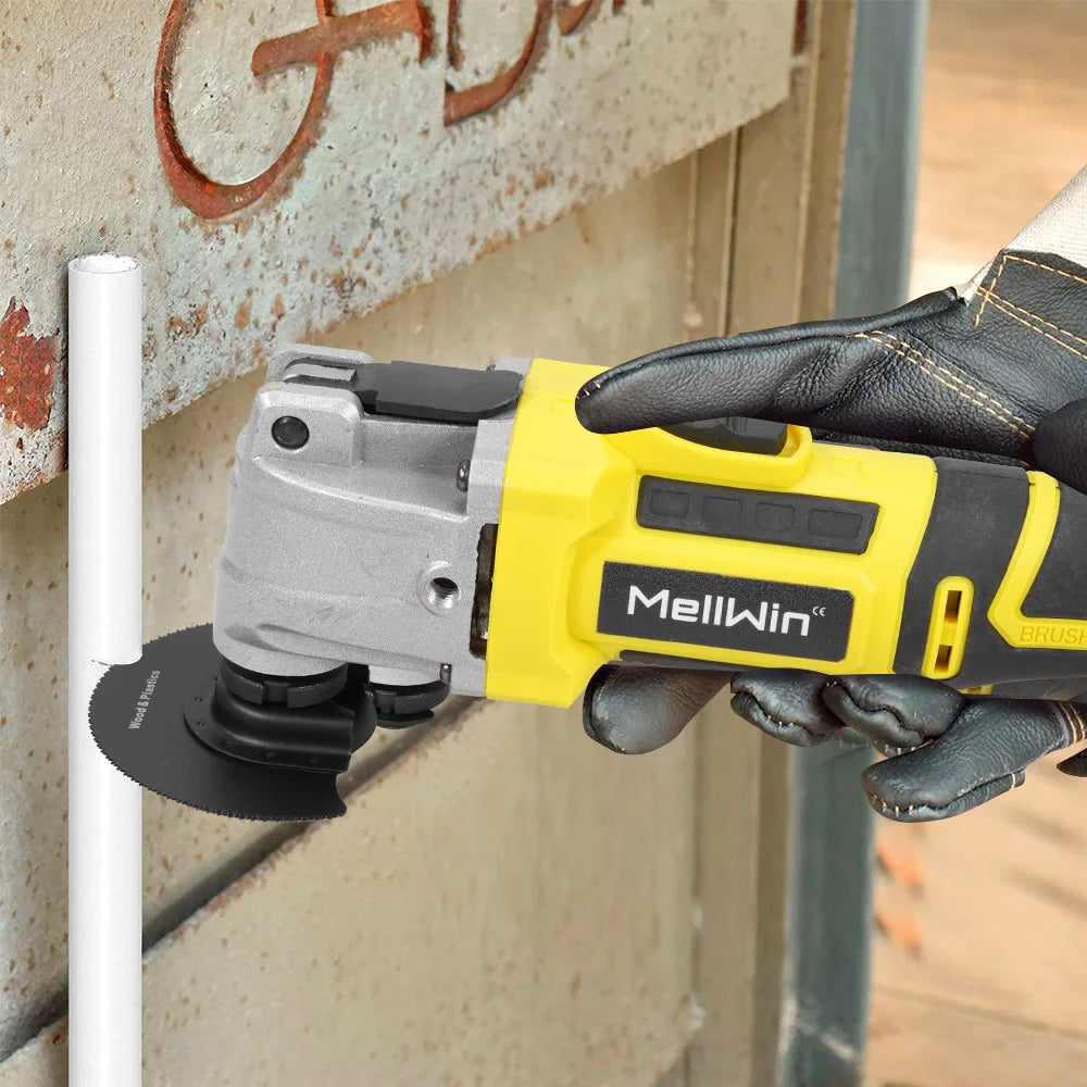 MELLWIN Brushless Oscillating Multi Function Tool Electric Saw Polisher woodworking Cutting Tool For Makita 18V Battery Pin - Limetastore
