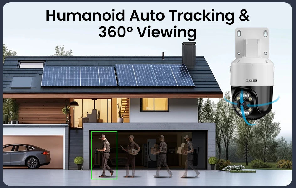 Varnostni kamerovni sistem ZOSI 4K 32CH PoE – 8MP zaznavanje ljudi/vozil z umetno inteligenco, NVR z dvojnim diskom in samodejno sledenje