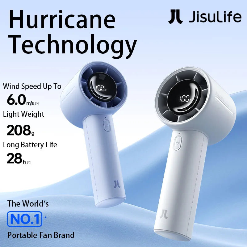 JISULIFE Life10s pametni ročni mini ventilator – 5000 mAh dolgotrajna baterija