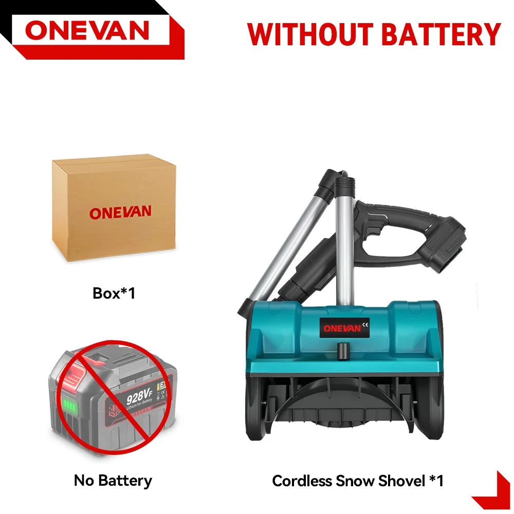 ONEVAN 2500W/3000W brezkrtačni električni snežni plug | Akumulatorski snežni pometač