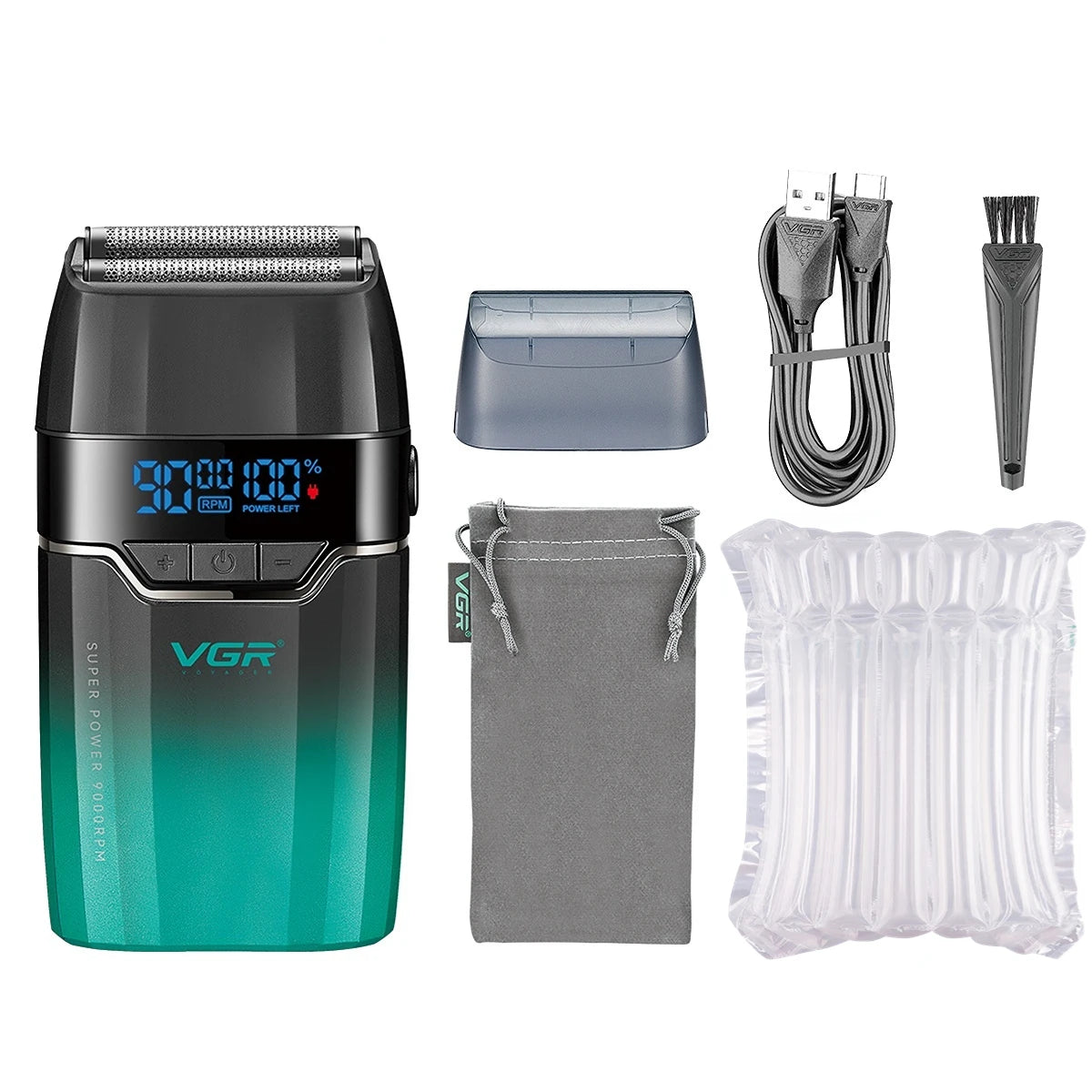 VGR V-308 profesionalni brivnik s folijo 9000 vrt./min 150-minutna trojna hitrost
