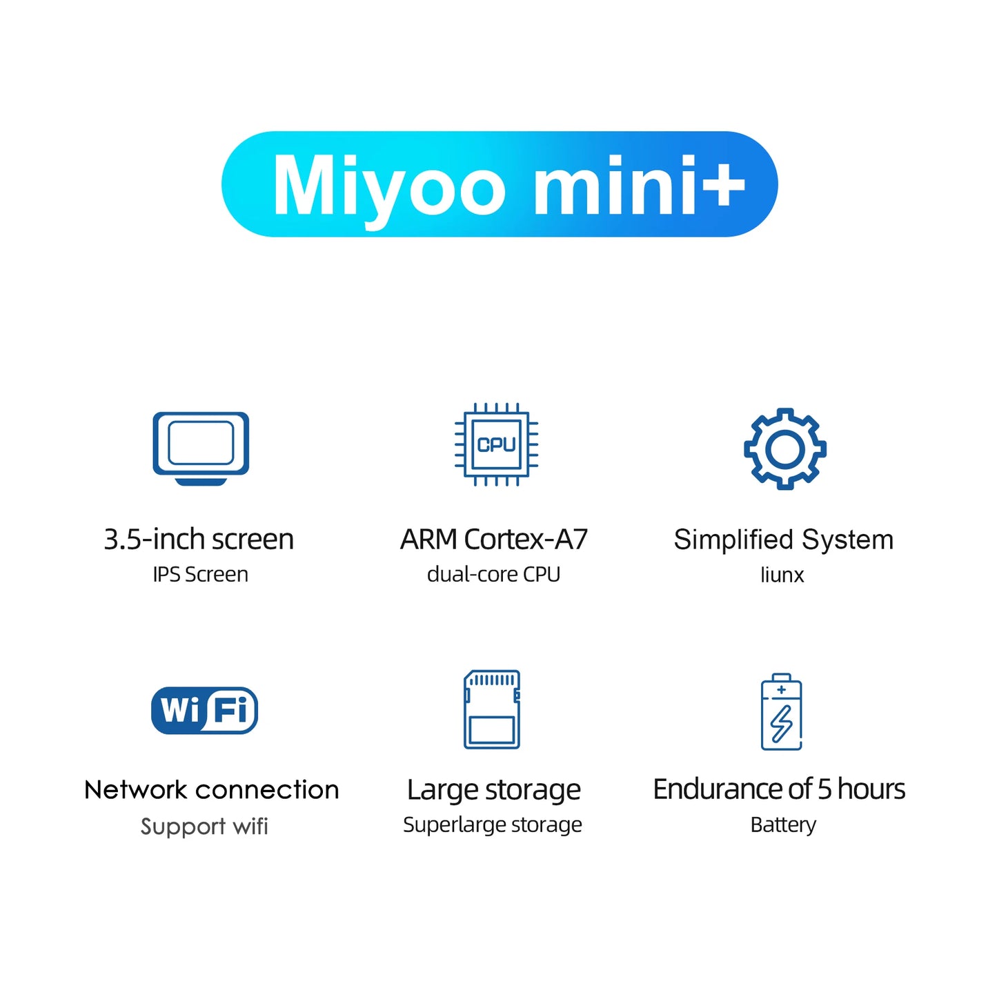 AMPOWN Miyoo Mini Plus Handheld Game Players 3.5'' IPS OCA Linux System Consoles Portable Retro Video Game Wireless Emulator - Limetastore